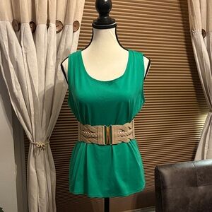 Green Sleeveless Women's Top